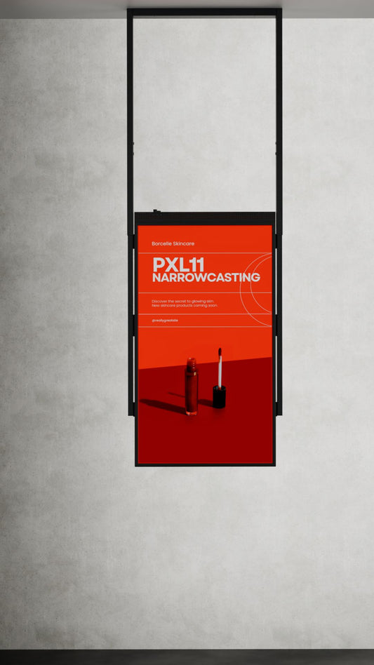 43 inch High Brightness LCD Narrowcasting Display met frame - hangend - portret oriëntatie - 3000 Nits