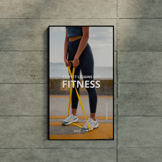 49-inch reclameschermen met 500 nits helderheid, verticaal gemonteerd en ontworpen voor fitnessclubs.