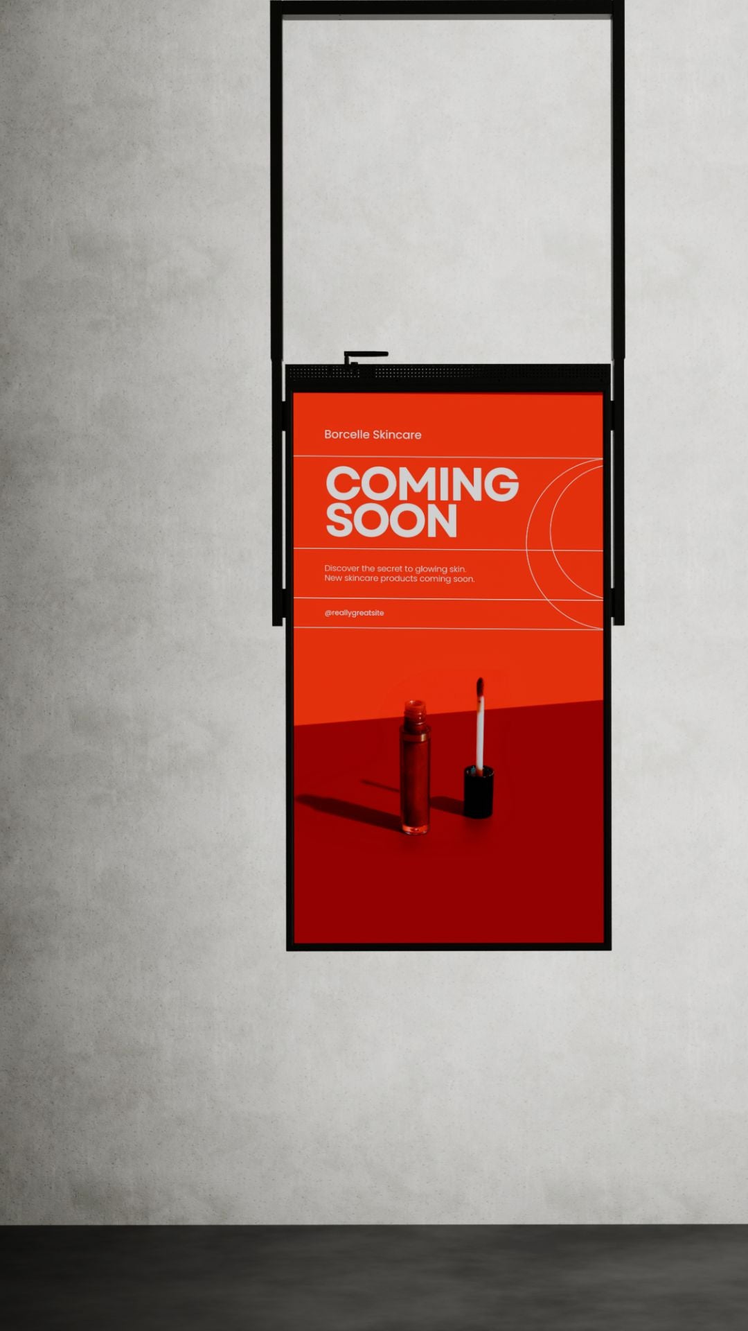 49 inch LCD High Brightness Narrowcasting Display met frame - hangend - portret oriëntatie - 3000 Nits